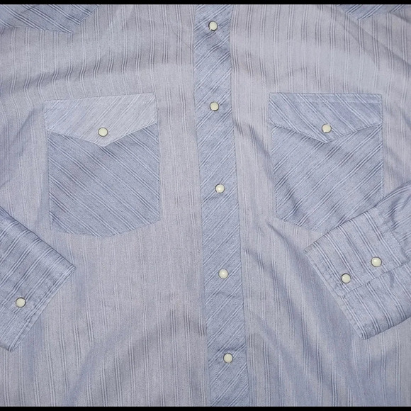 Wrangler Shirt Made in USA 80's 70's Pearl Snap Button Down Men's size XL. - Picture 3 of 6